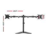 Artiss Monitor Stand Arm Dual HD LED TV Freestanding Mount Holder 2 Arm Display